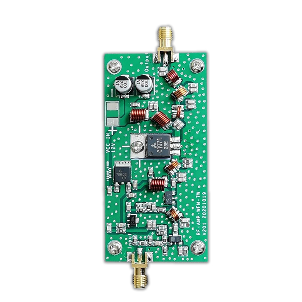 7w fm leistungs verstärker 50mw eingang 88-108mhz fm radio rf leistungs verstärker 38,5 dbm dc 12v für ham fm sender