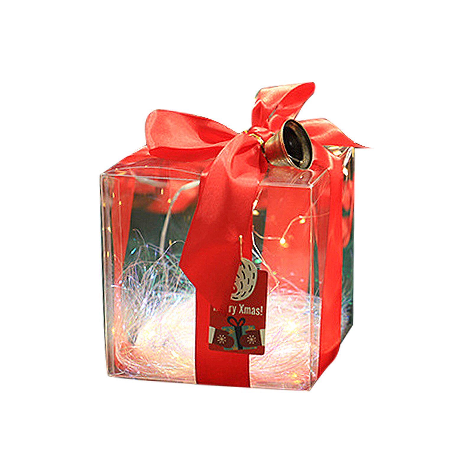 Thuis Kerst Decoratie Verlichting Pvc Kerst Box Candy Verpakking Xmas Apple Giftbox Ornamenten Decor Geschenkdoos: B