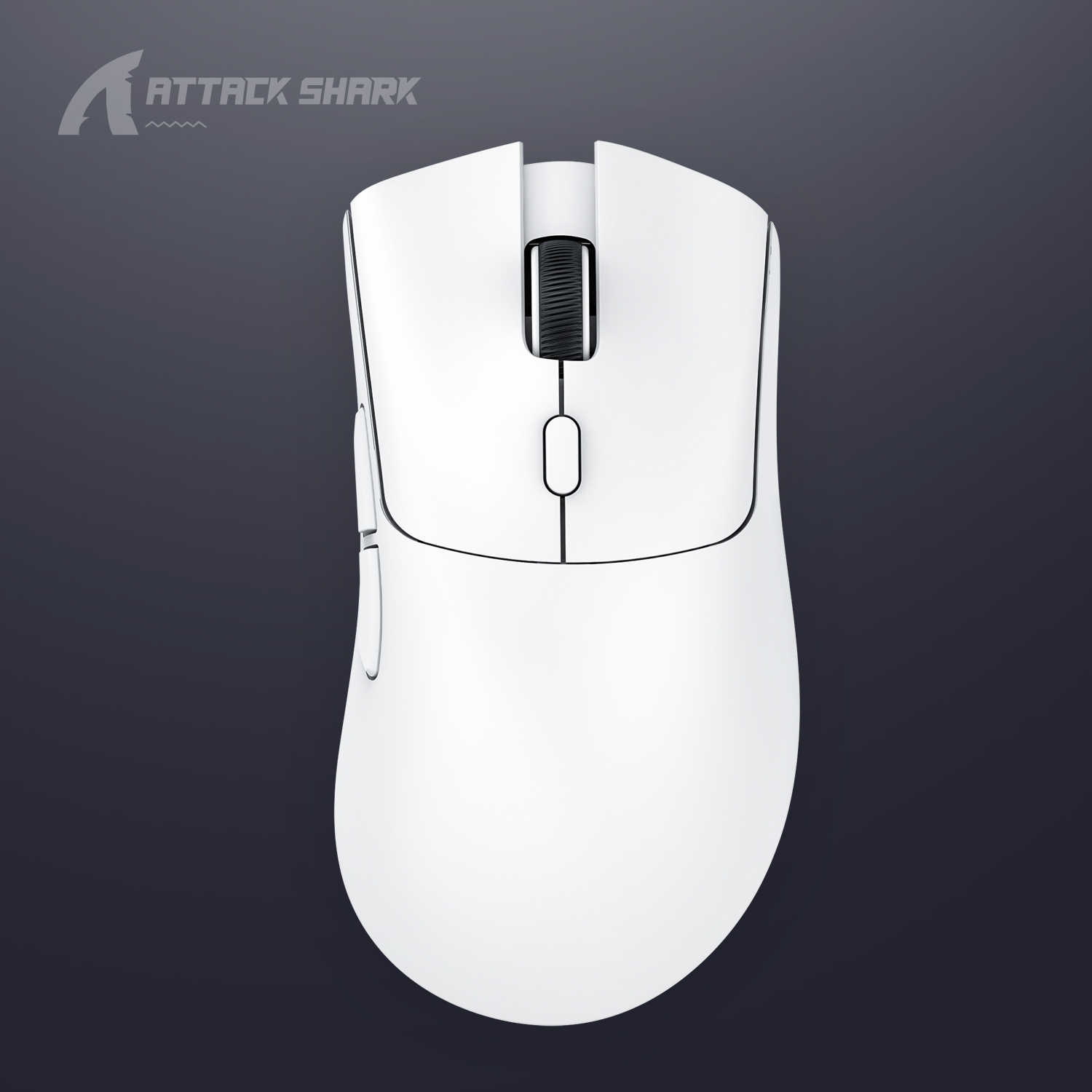 Attack Shark R1 ratón inalámbrico con Bluetooth para videojuegos, dispositivo con Sensor PAW3311, frecuencia de retorno de 1000Hz, trimodo, ergonómico, recargable: Blanco