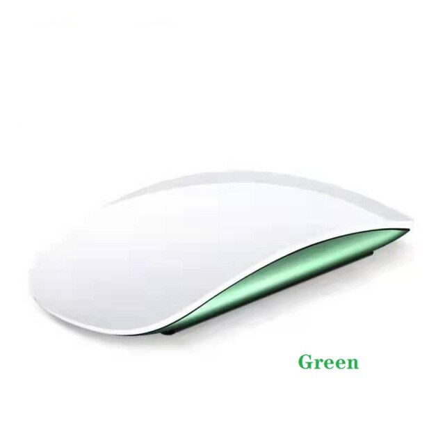Bluetooth Mouse Arc Touch Magic Mouse Ultra Thin Wireless Ergonomic Silent Mice Rechargeable Optical Mause For Laptop Macbook: Green Magic Mouse 3