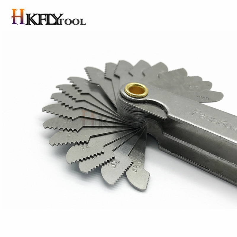Screw Gauge Set Whitworth 55 Degree &amp; Metric 60 Degree Grip Whitworth Screw Thread Pitch Gauge Measuring Gauging Tools
