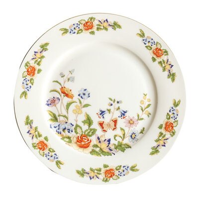 China Bone Dinner Plate Flower Food Dishes and Plates Luxury Gold Inlay Plates Set Bread Steak Dinner Set Porcelain Tableware: Garden / 10.5 inch