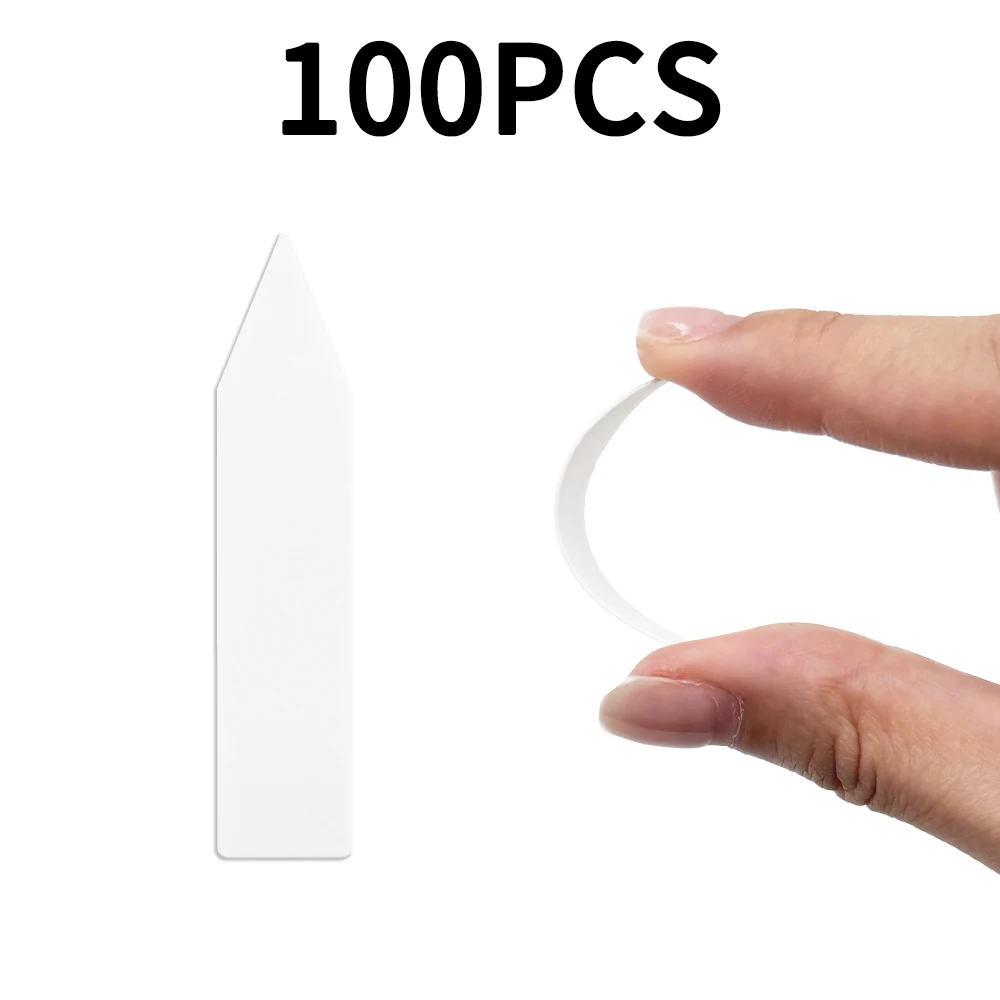 100 szt. Etykiet robić oznaczania roślin ogrodowych, akcesoria robić roślin, doniczki, plastikowe etykiety robić roślin, znaczniki robić szkółek, taca na etykiety, narzędzie DIY: Default Title