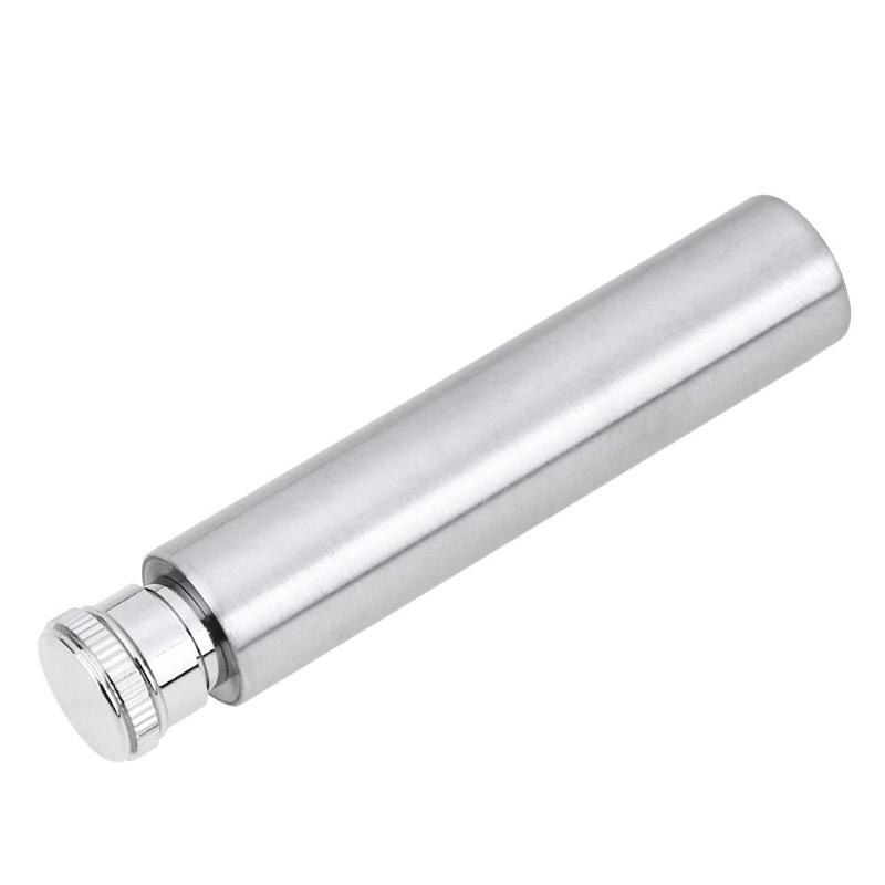 1oz Stainless Steel Hip Flasks Polished Round Bottom Tubular Wine Pot Wine Bottle Glasses & Cups Flasks 30ml
