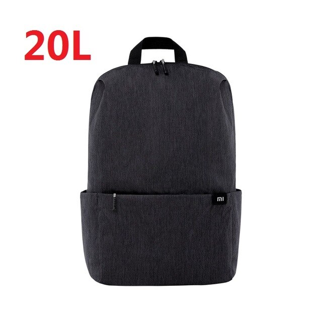 Xiaomi mochila original de 20l, mochila impermeável colorida de esportes, bolsa de peito unissex, mochila pequena de viagem para acampamento, bolsa de armazenamento para homens e mulheres: Black -- 20L