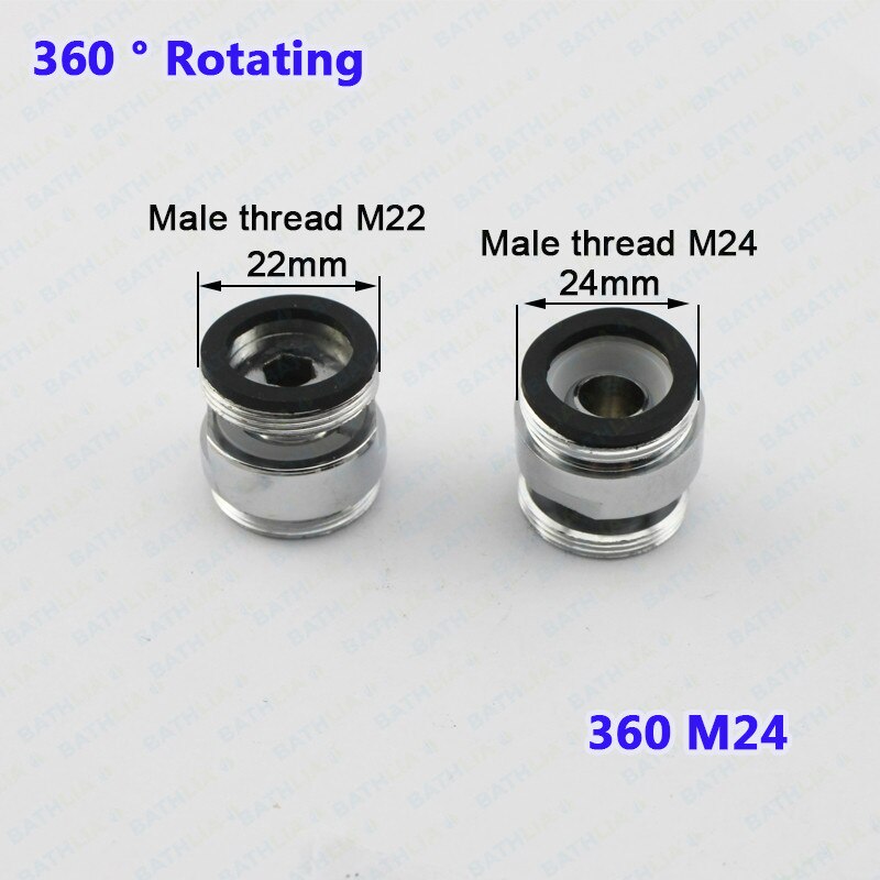 Adaptateur de robinet pivotant en laiton mâle M24 | 360 degrés adaptateur de robinet réglable, adaptateur de robinet de cuisine, taille adaptateur pivotant: 360M24