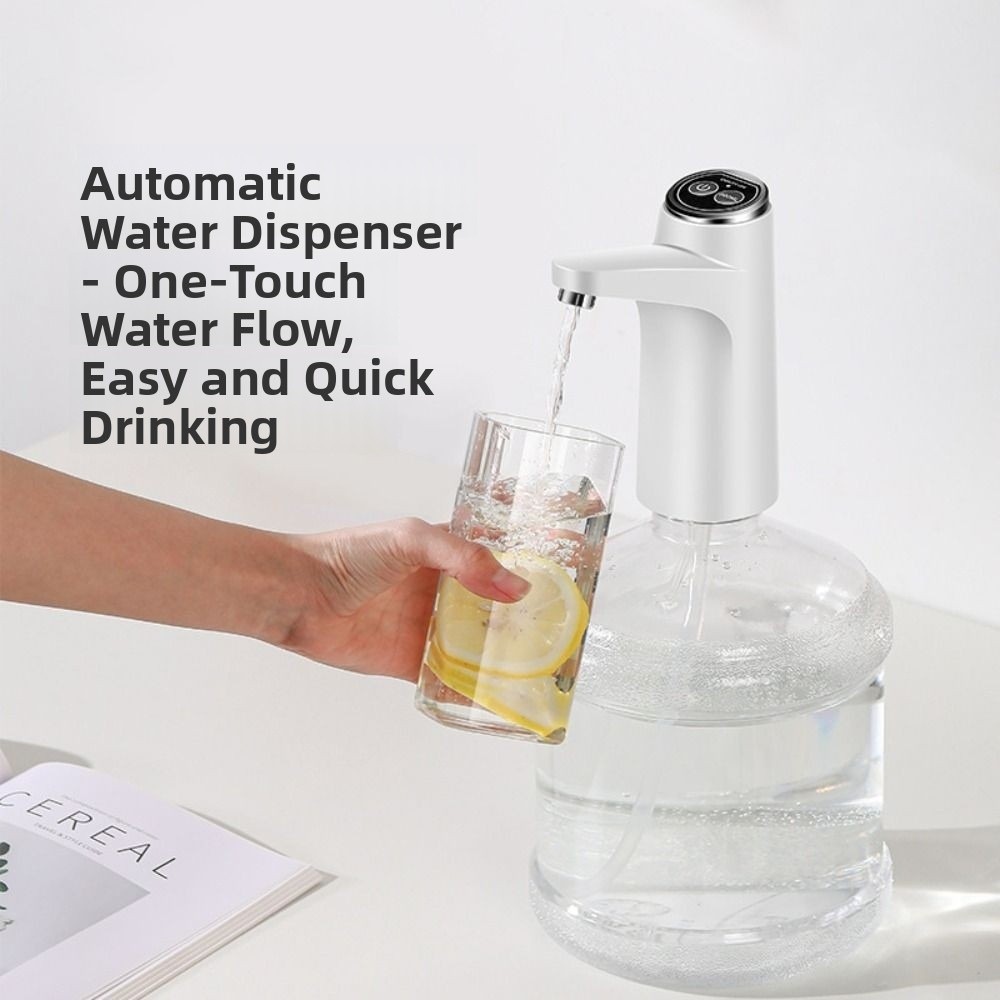 Probador de agua eléctrico de poco ruido, Control de botón, bombeo más rápido, dispensador de agua automático, portátil, recargable por USB