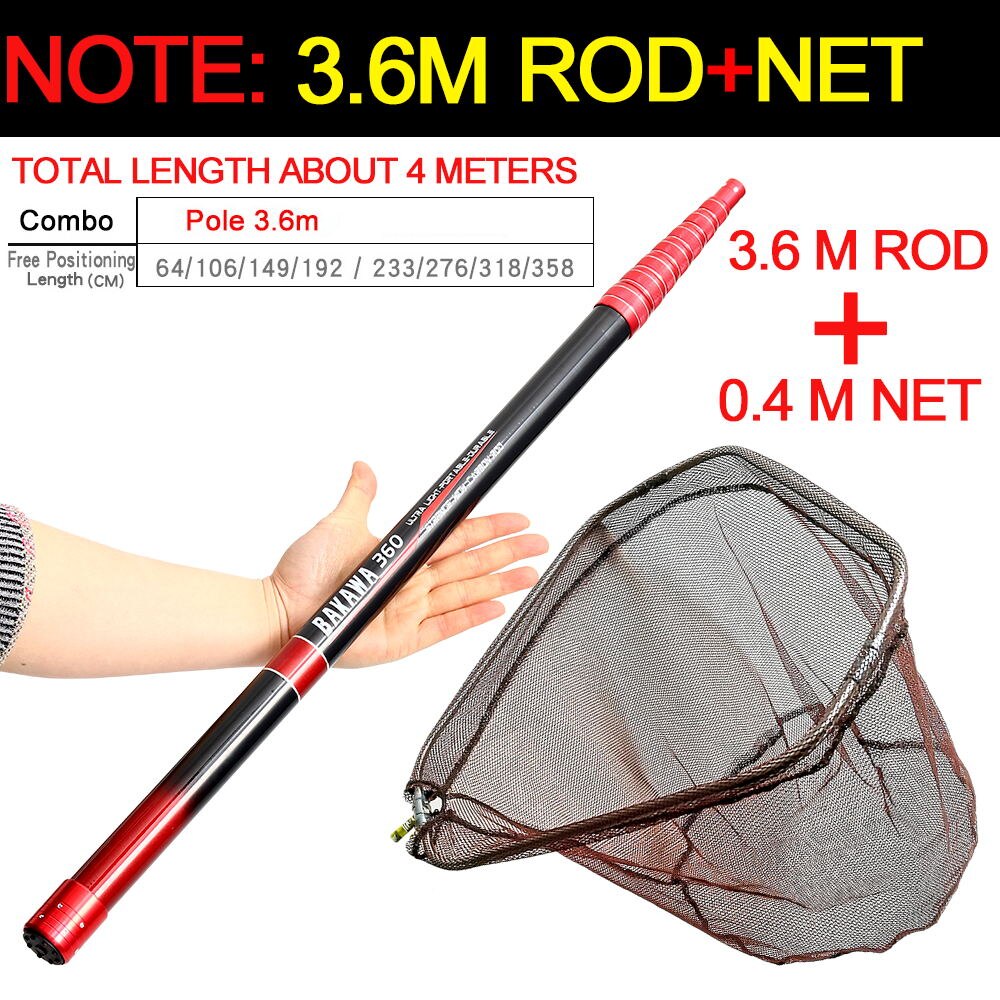 24 Inch Spoon Type Fishing Landing Net With 3 Meter Telescopic Handle