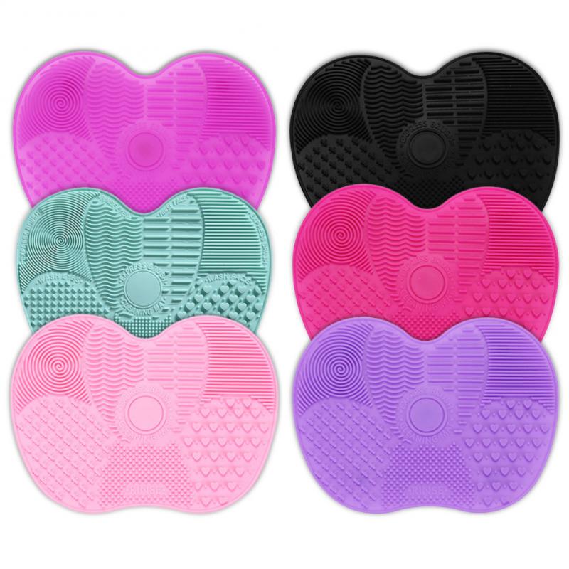 1pcs Silicone Makeup Brush Cleaner Pad Cleaner Washing Scrubber Cosmetic Brush Scrubber Board Eyebrow Brushes Washing Tools