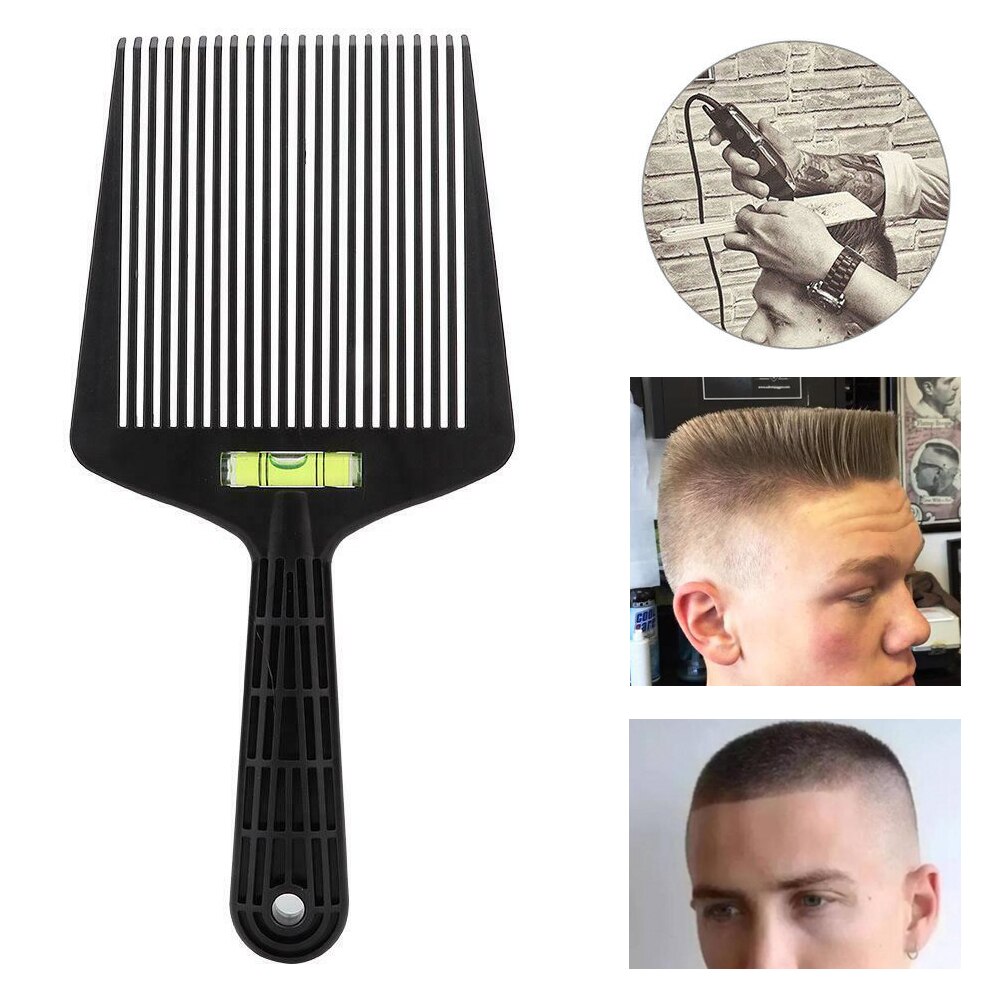 Flat Top Comb Short Hair Trimming With Liquid Balance Dyeing Hair Cutting Styling Tool Anti-slide Handle Comb