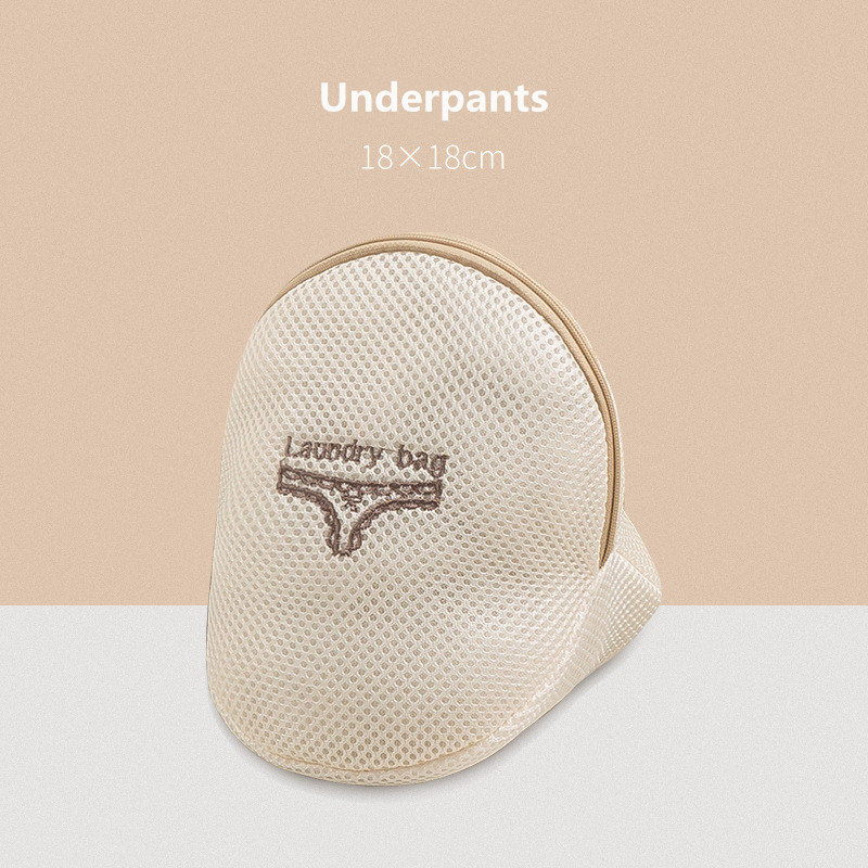 Bolsas de lavado de 7 tamaños, bolsa de lavandería sucia de poliéster de malla, organizador de cesta de lavado de sujetador de red bordado para ropa interior, bolsa de lavandería: Gris claro