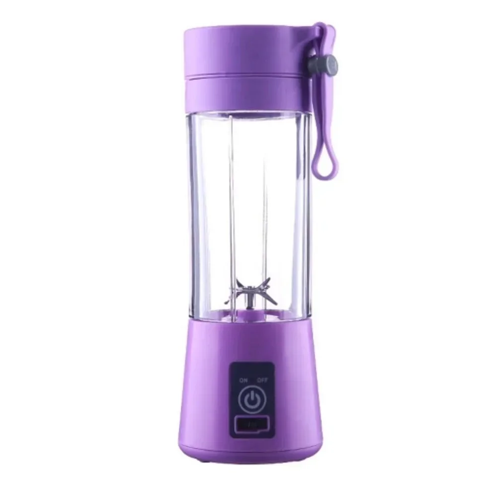 Bærbar mini usb-oppladbar blender med 380ml reisefruktjuicerkopper, håndholdt smoothie-maskin for shakes og juice på farten: Hvit