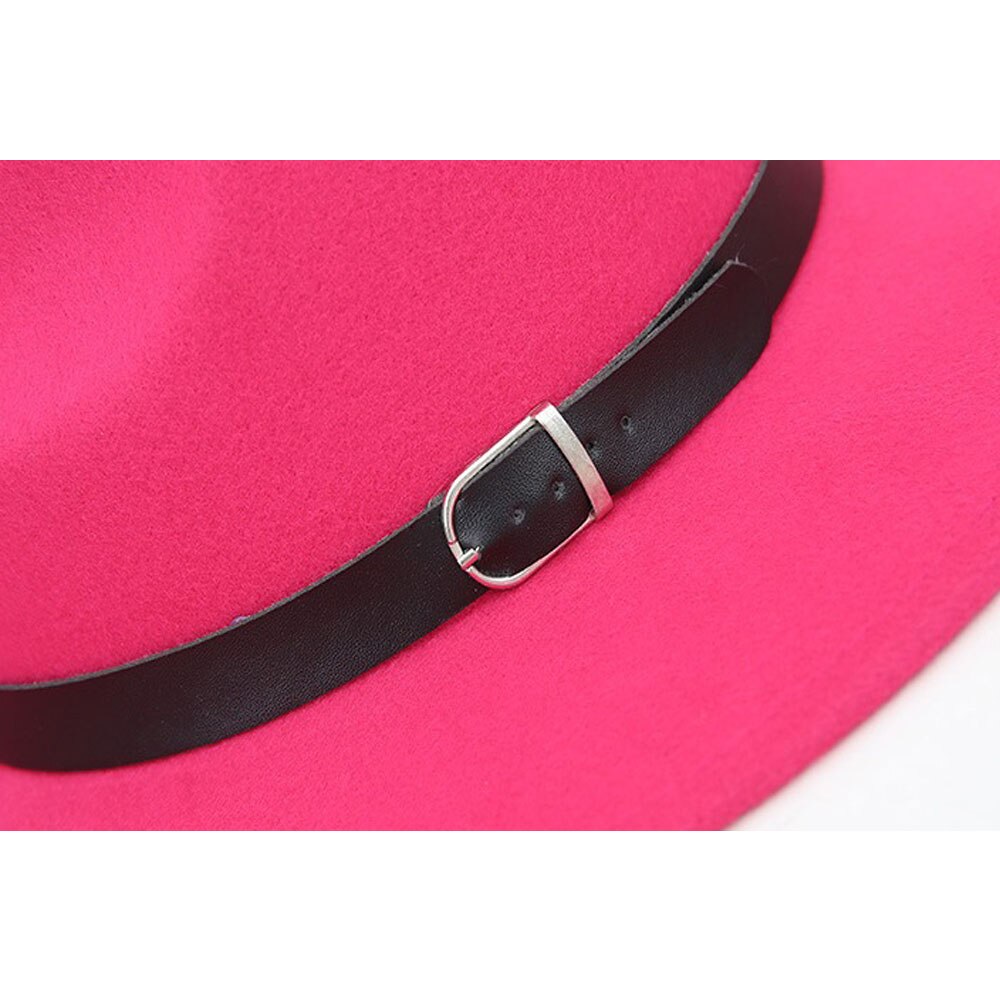 Classic British Fedora Hat Men Women Imitation Woolen Winter Felt Hats Black Wine Red Blue Jazz Hat Chapeau