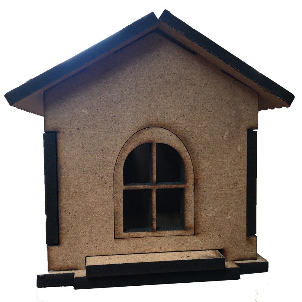 WOODEN HOUSE PIGGY BANK