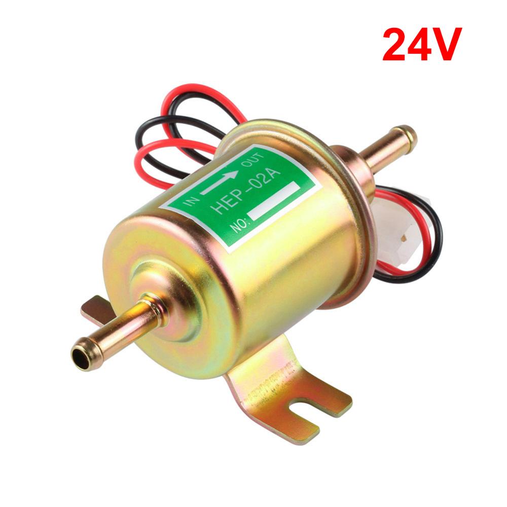 12v 24v elektronisk brændstofoverførselspumpe lavtryksbolt fikseringstråd diesel hep -02a sæt benzinpumpe metal guld sølv 8mm fp009: 24v