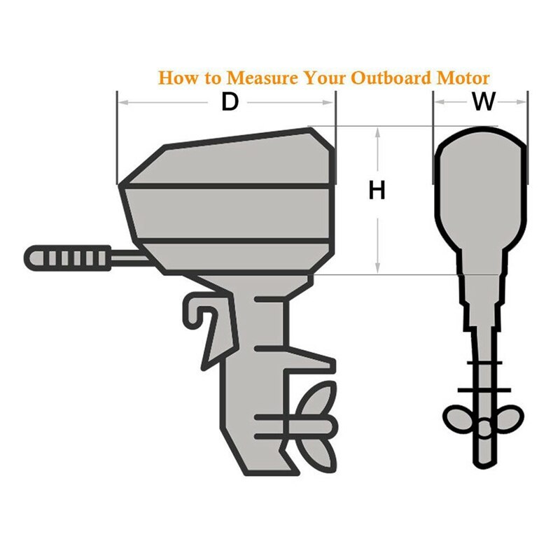 Boat Outboard Engine Cover Propeller Engine Waterproof Cover 210D Oxford Cloth Outboard Motor Protection Cover Black/Silver