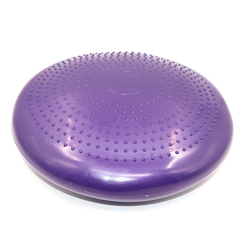 Inflatable Cushion Yoga Balancing Ball Yoga Cushion Massage Cushion Device For Fitness And Massage Balance Training Yoga 33cm: Purple