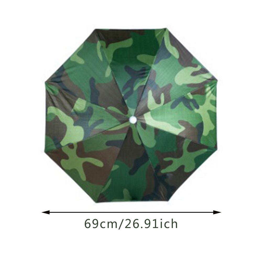 Umbrella Hat Waterproof UV Resistant Hands-Free Fishing Hat Outdoor Foldable Camping Fishing Cap Beach Head Umbrella Hat