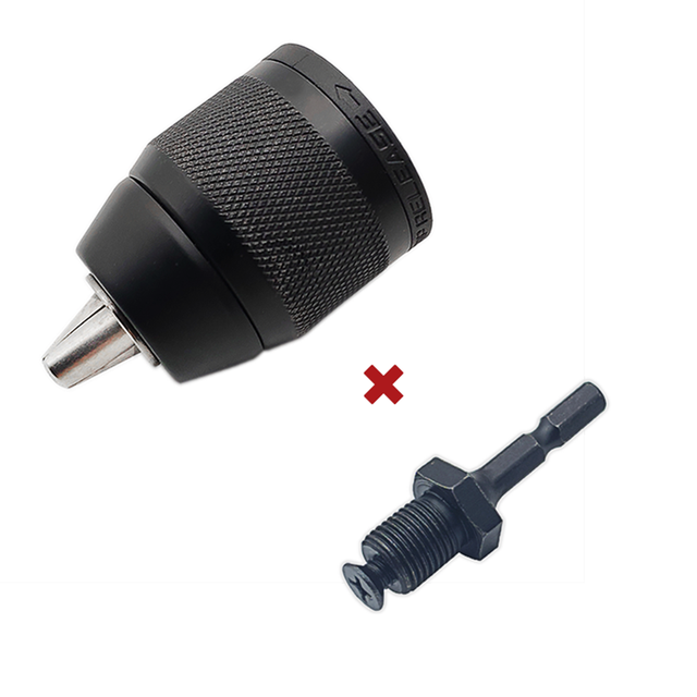 2-13mm Keyless 3-Jaw 1/20-20UNF Drill Chuck Quick Change Adapter SDS-Plus Shank 1/4" Hex Square Fit Rotary Hammer/Hammer Drill: Chuck and Hex Shank