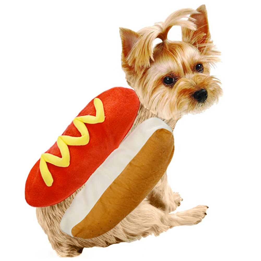 Comfortable Pet Dog Costume Clothing Burger Pet Costume Dogs Cats Warm Hamburger Suit D6: 25cm 42cm