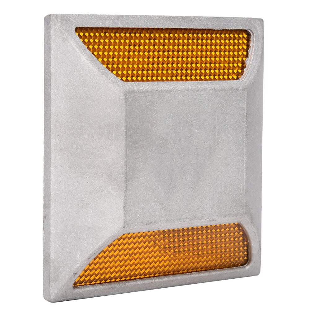 LED Road Guide Light Reflective Spike Cast Aluminum Beads Dual Protuberant Signpost Reflective Spike Raised Sign