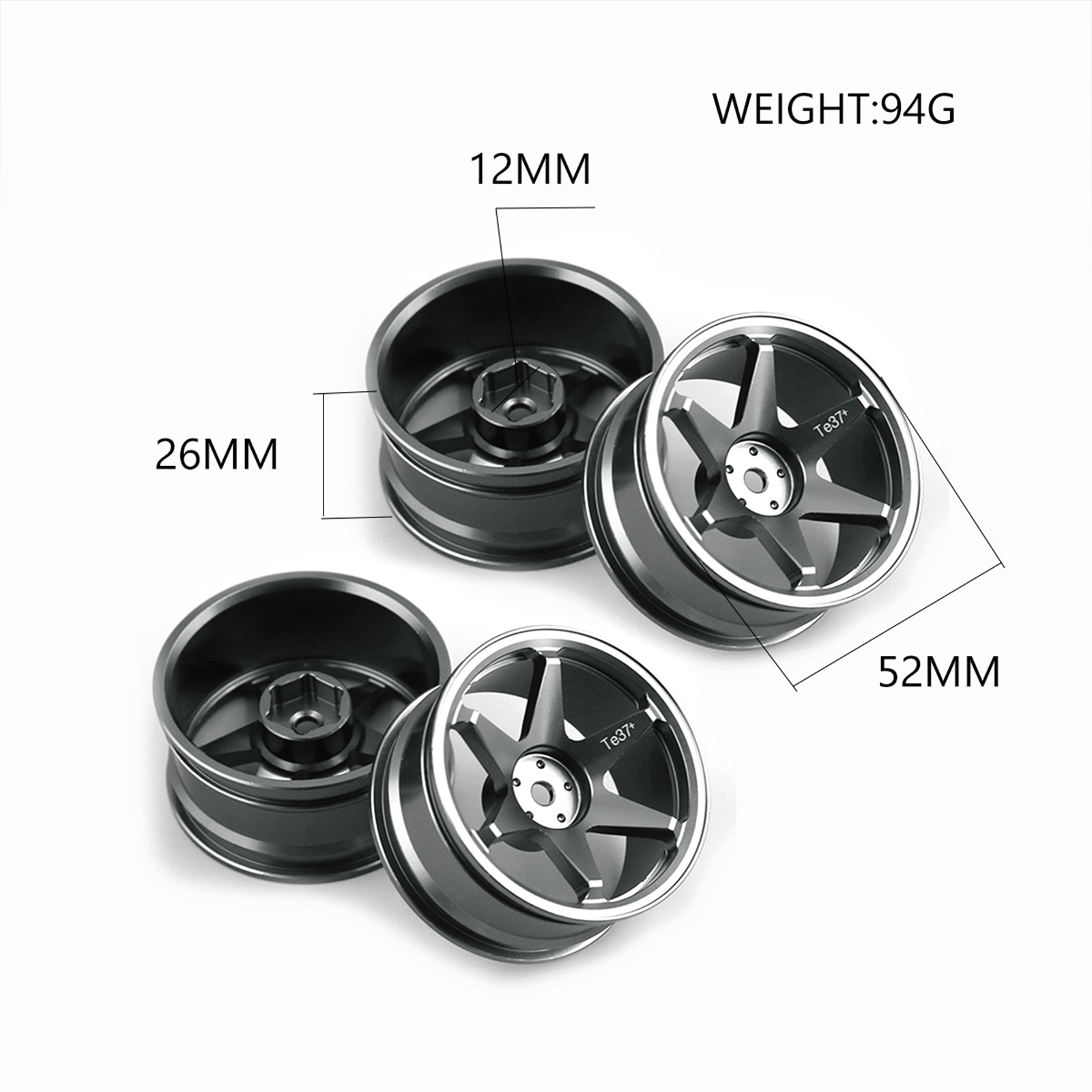 On-Road Drift Auto Aluminium Metalen Wielnaaf Klim Auto Velg Voor 1/10 HSP Tamiya HPI Kyosho Sakura D5 TT02 Drift Hub