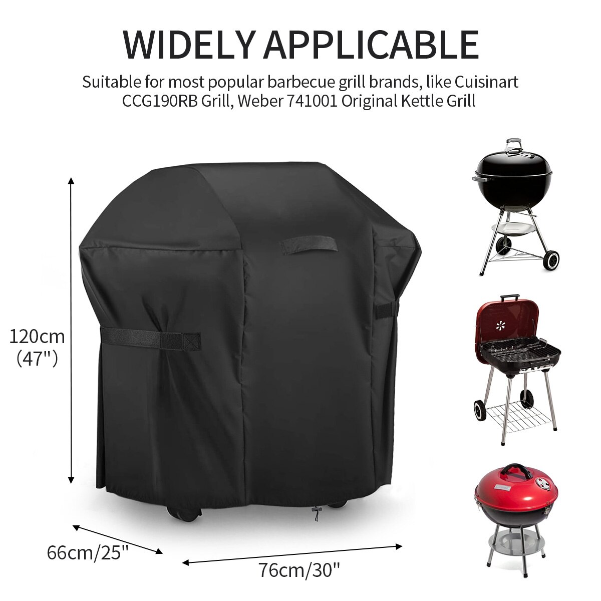 4 Sizes BBQ Grill Barbeque Cover Anti-Dust Waterproof Weber Heavy Duty Charbroil BBQ Cover Outdoor Rain Protective Barbecue