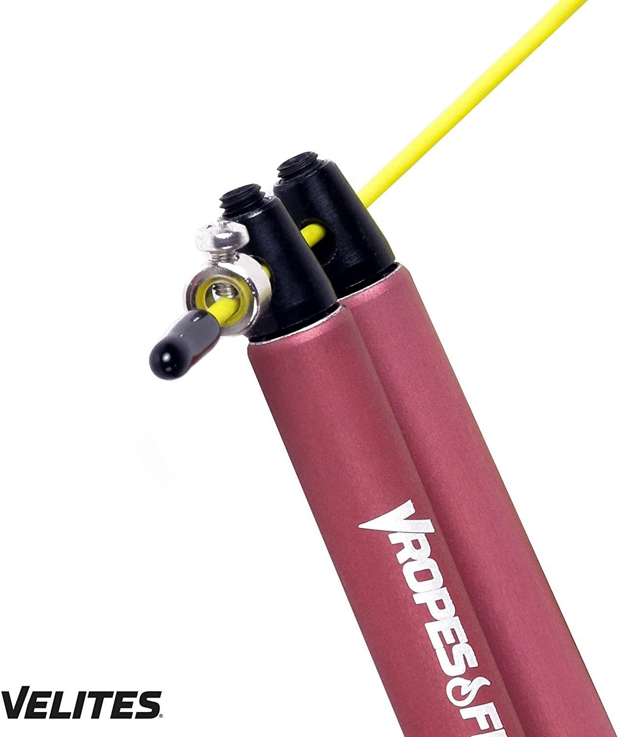 Velites Cable para Comba de Saltar de Crossfit, Gimnasio, Fitness y Boxeo |PVC Amarillo y Acero 2mm|Compatible con otras marcas