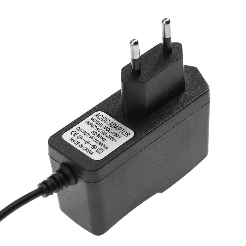 9V 300mA AC/DC adapter robić zasilacza konwerter ładowarka sieciowa 100V-240V dla urządzenia małej mocy 5.5*2.5mm-2.1mm ue nas AU wtyczka