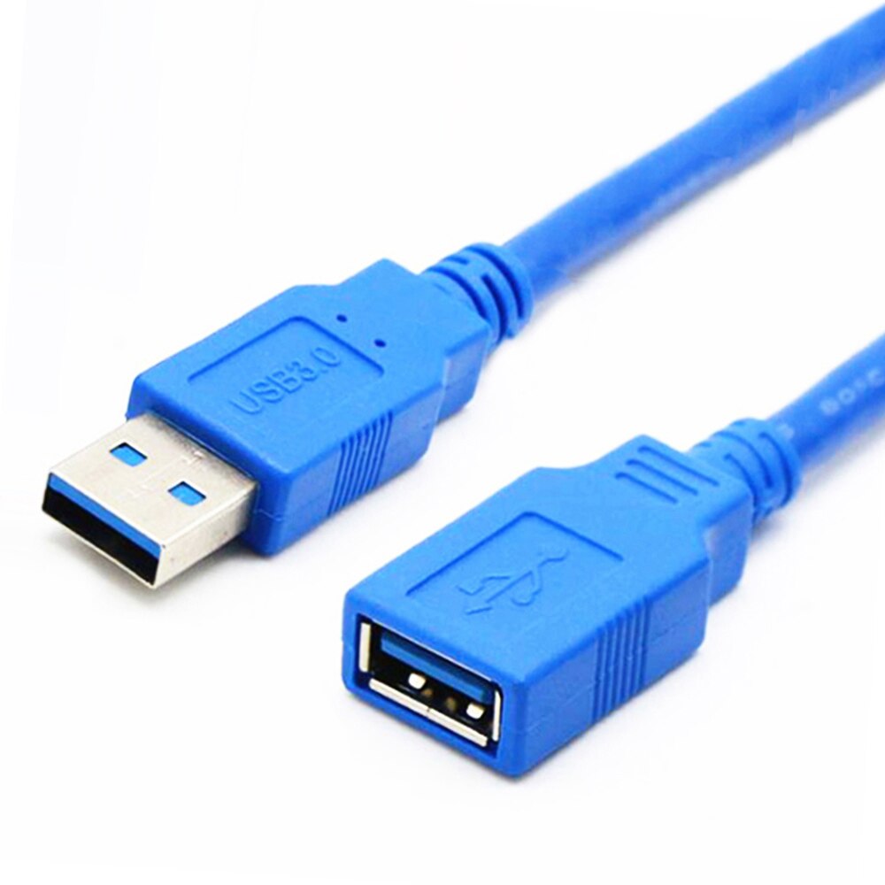 0.5M 1M 1.5M 2M 3M Length USB 3.0 Extension Cable Male to Female Data Sync USB Extender Cable for Computer HDD Hard Disk: Blue / 1.5M