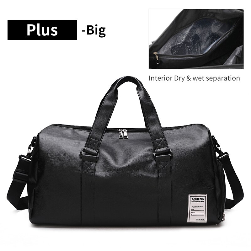 Männliche Leder Reisetasche Große Duffle Unabhängige Schuhe Lagerung Große Fitness Taschen Sport Gym Handtasche Gepäck Schulter Taschen XA103M: Plus L