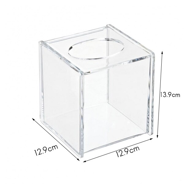 Tissue Box Acrylic Square Transparent Tissue Holder Paper Storage Box Family Restaurant Tissue Box