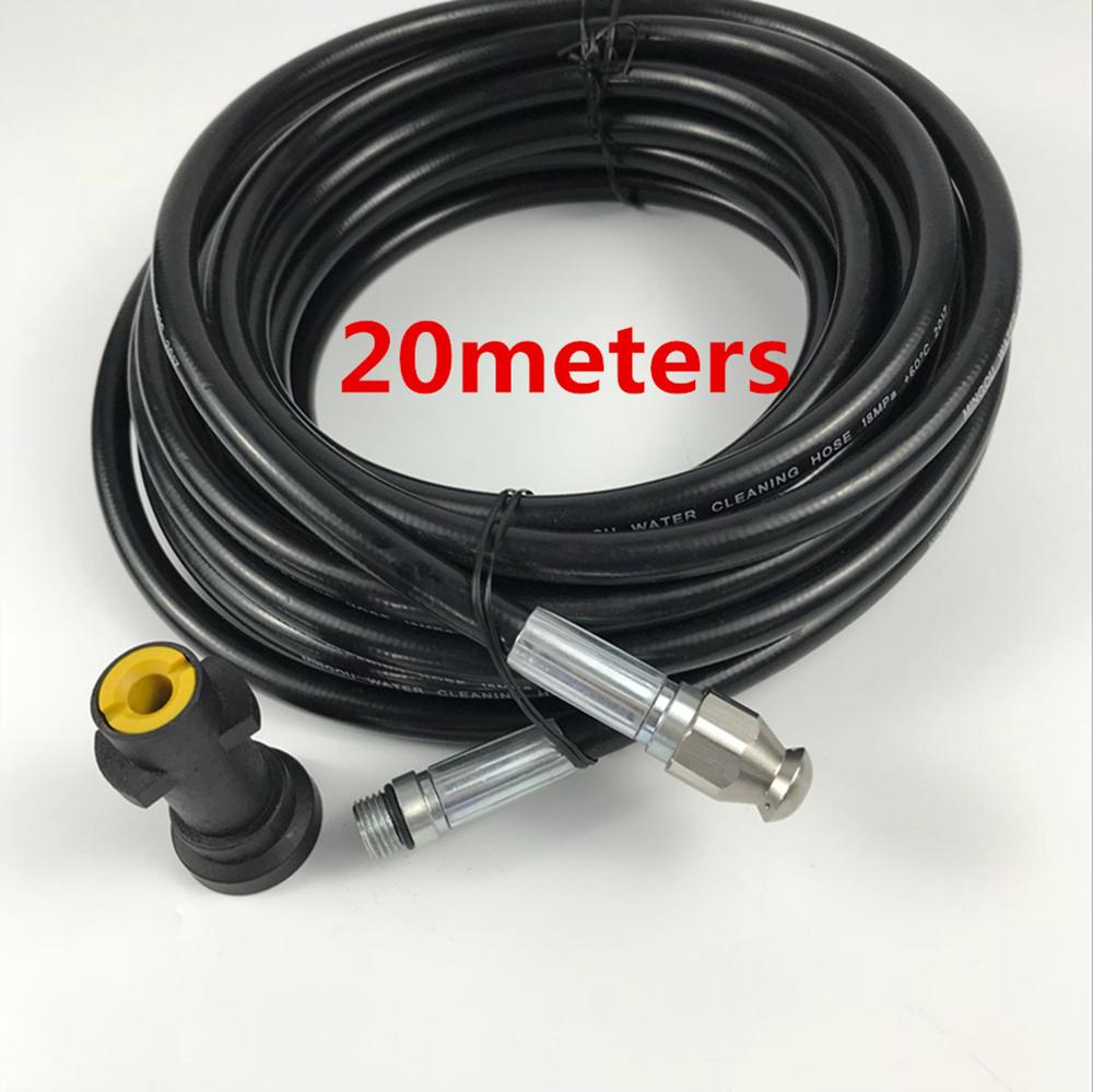 Manguera de alta presión para limpieza de lavado de coche, sistema de riego, Kit de manguera de agua para Karcher con conector adaptador (MOH001): 20m