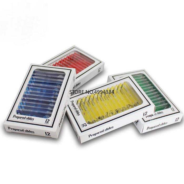 4box/pack/lot Microscope Plastic Slides, Biological Specimen slides safe for Children