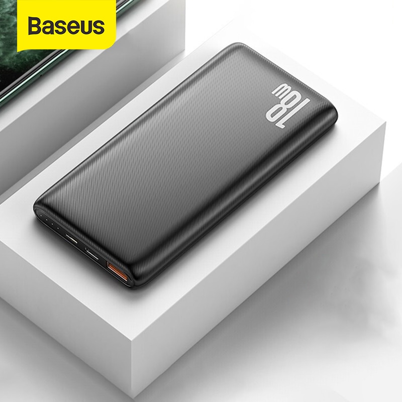 Baseus Slim Power Bank 10000Mah Quick Charge 3.0 PD3.0 Voor IPhone11 Externe Batterij Mobiele Telefoon Fast Charger Voor Xiaomi