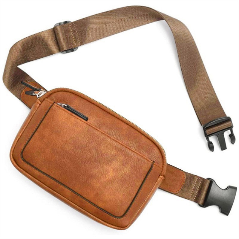 Bolsos con cinturón para mujer, bolso cruzado con correa ajustable, bolso de mensajero de cuero PU vegano para mujer: Azul cielo