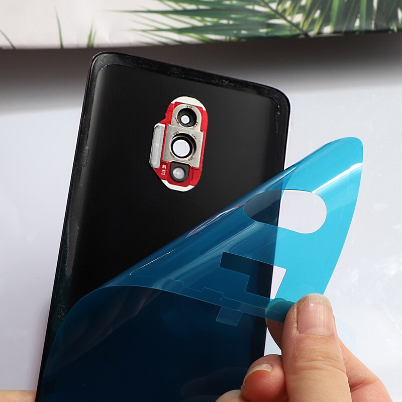 7 Oneplus7 Original Tampa da caixa de Vidro Traseiro Para Oneplus One Plus Reparo Da Porta Da Bateria de Volta Caso + Câmera Adesivo De Vidro cola