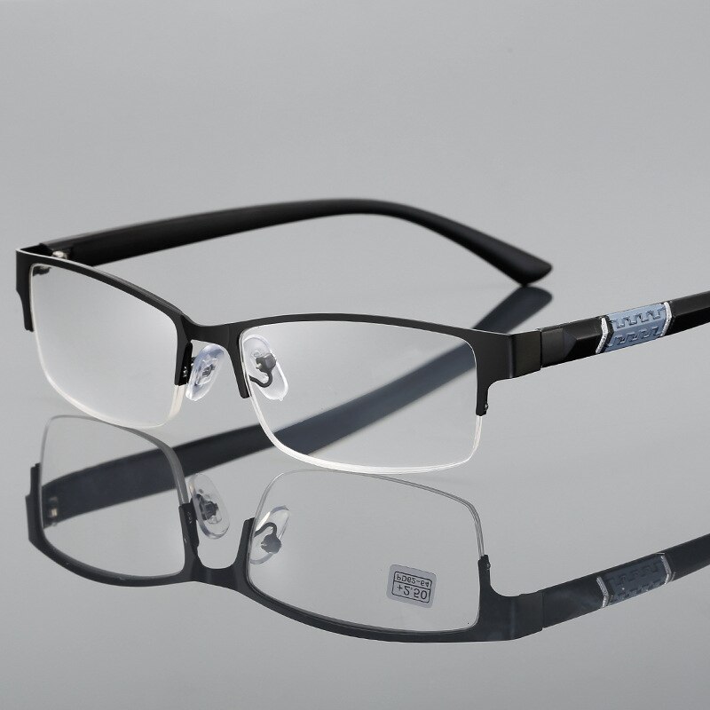 Gafas de lectura TR90 para hombres y mujeres, anteojos de medio Marco, flexibles, presbicia, ultraligeros, aumento de ordenador óptico, dioptrías + 1,5 + 2,0