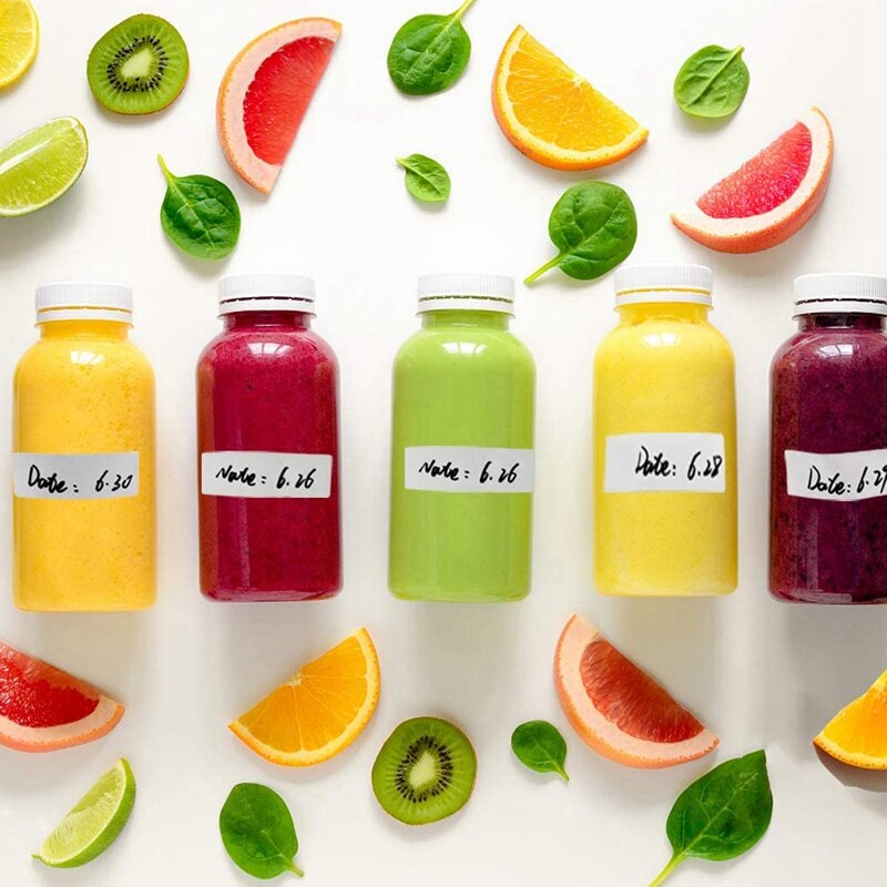 Removable Freezer Labels Food Storage Stickers 1X3in Refrigerator Freezer Labels Adhesive Paper Labels(2 Roll,Blank)