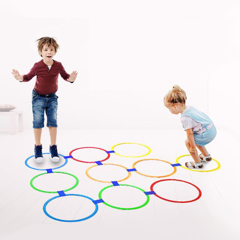 Hopscotch Ring freundlicher Spiele Ich bin Freien Spielzeug Für freundlicher Jungen Mädchen Sport Unterhaltung Juguetes Para Niños De 2 4 5 6 8 10 Años