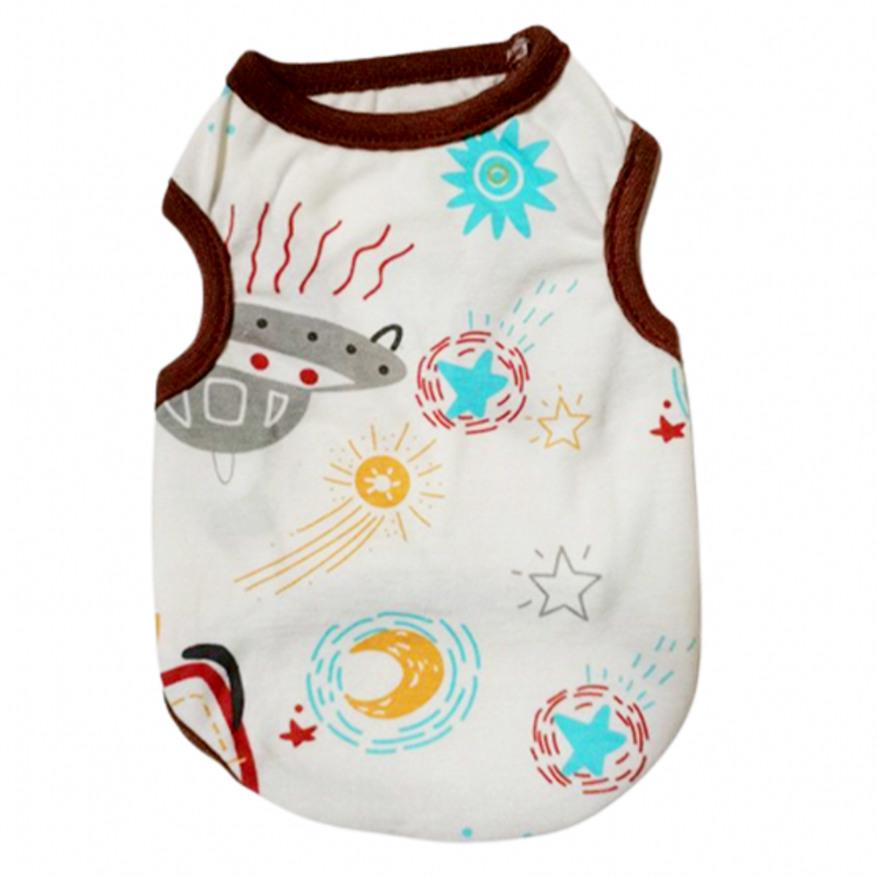 Cute Dog Vest Summer Chihuahua Dog Clothes Bichon Dog Costume Thin Ventilate Sweatshirt Pet Clothing Cotton Print Cat T-Shirt