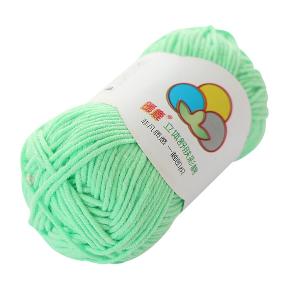Wol Draad DIY Geweven Garen Hand Breien Gehaakte Hand Geweven 5 Strengen van Melk Katoen Warme Zachte Sjaal Trui wol Draad Q3: Mint Green