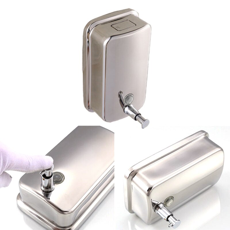 Wall Mounted l Hand Soap Dispenser Washroom S. Steel 304 Manual Liquid Shower Gel 500ml 800ml 1000ml