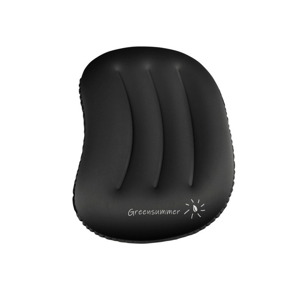 Inflatable Camping Travel Pillow Compact Inflatable Pillow Foldable Ultralight for Hiking Backpacking: black
