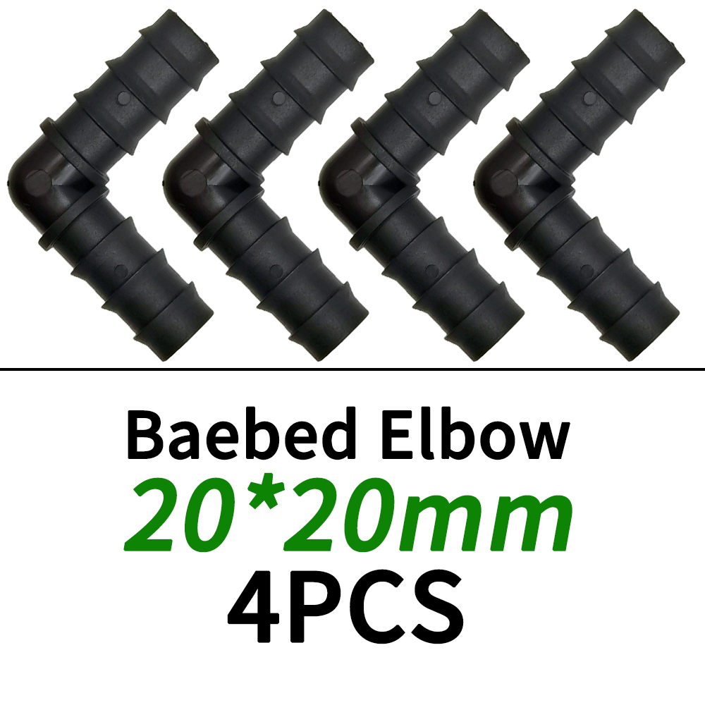 1/2" 3/4" Male Female Thread Connector To Barb 16mm 20mm 25mm PE Hose Adapter Tee Elbow Garden Irrigation Drip Watering System: Brown