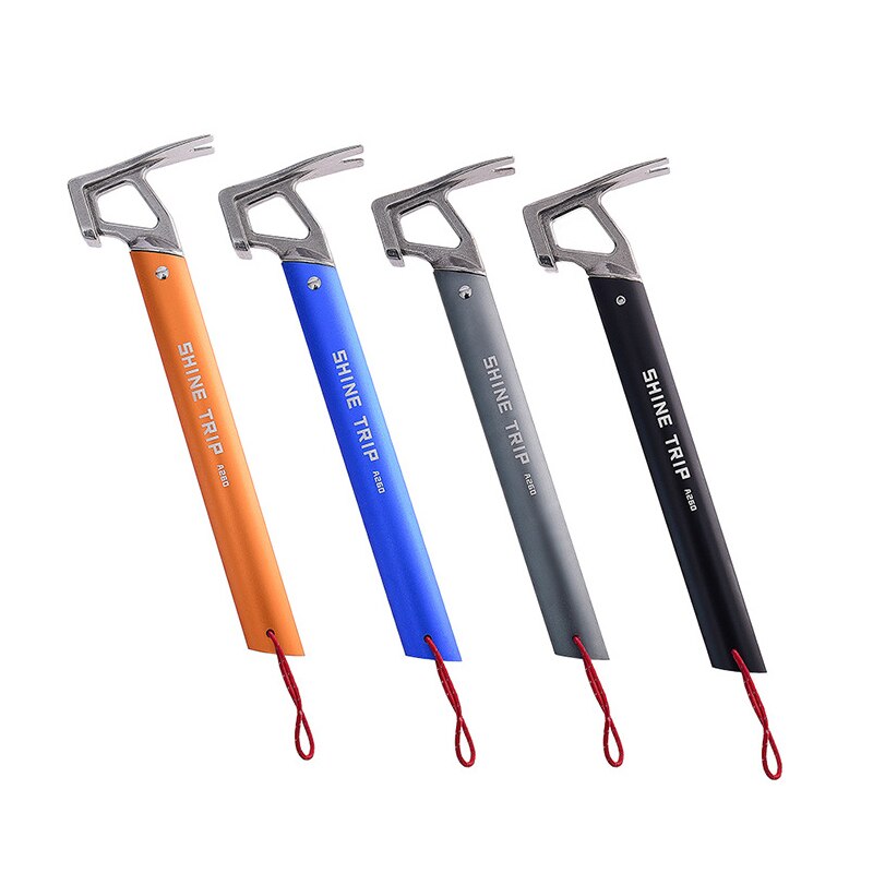 Camping en plein air tente cheville marteau alpinisme randonnée acier inoxydable extracteur de clou accessoires escalade outil