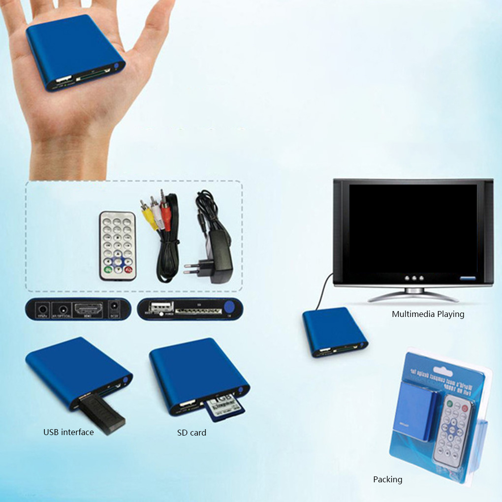 Imice mediaspeler volledige  hd 1080p usb externe mediaspeler hd sd mediabox ondersteuning mkv avi ts/tp hdd-speler eu-stekker
