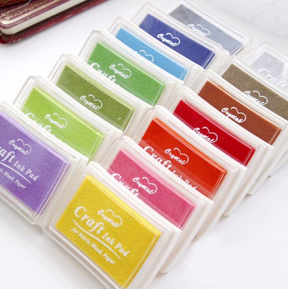 Tampon encreur en caoutchouc, 15 couleurs, tampon encreur spécial, pour bricolage
