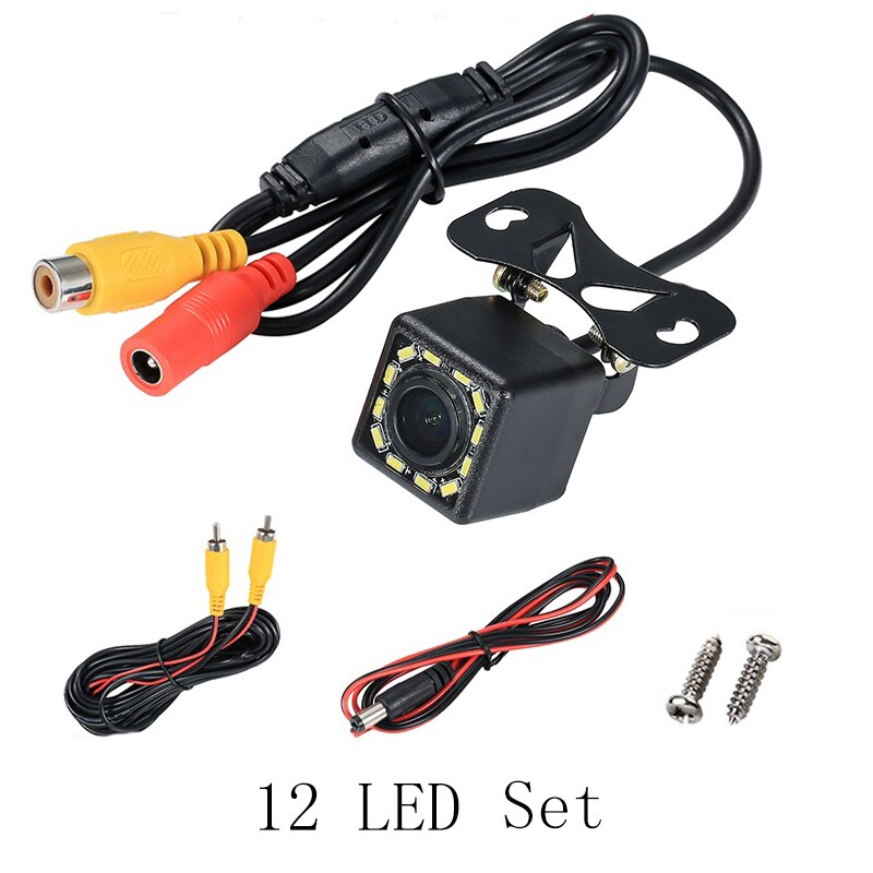Wide Angle HD Car Rearview Camera Rear View Video Vehicle Camera Backup Reverse Camera 12 LED Night Vision Parking Camera: Blue