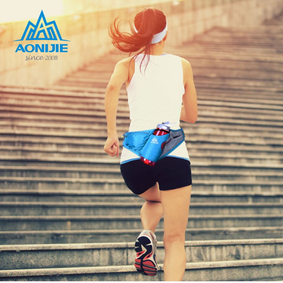 AONIJIE Sport Taille Packungen Lauf Gürtel Wasser Gürtel Pack Für Marathon- Joggen Radfahren Trink Mit Flasche E849